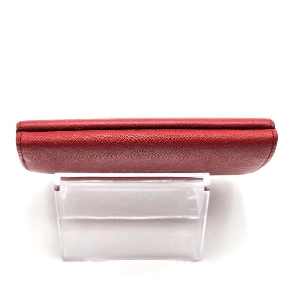 BURBERRY Compact Red Cross Grain Leather Tri-Fold Wallet - Picture 8 of 12